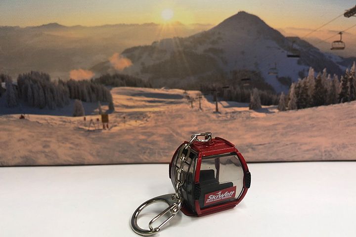 Key fob, red gondola, SkiWelt